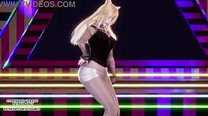 mmd sistar touch my body ahri's sexy kpop dance in league of legends costume has me throbbing uncensored 4k 60fps.