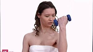 Coach Analyzes Petite Teen's Tight Ass Hardcore