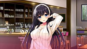 chikage's milf tits bounce as monster cock facials her in anime orgasm frenzy