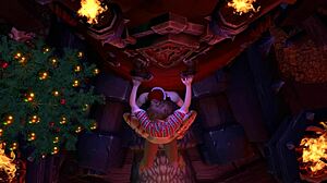 Sexy Elf Slut Rides Santa's Candy Cane Rough Cowgirl Style