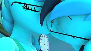 sexy earth pony and unicorn lesbian lovers grind big tits pussies in bedroom bliss