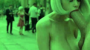 Seksi azijska cura flashuje pičku jaše kurčeve u zabavnom parku AI NSFW