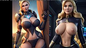 Big boobs always steal the spotlight.