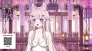 E-Girl Vtuber Model Squirts in Naughty Schoolgirl Maid Outfit