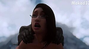 Mrs. Cockers takes big black cock at the pool in 3D Skyrim.