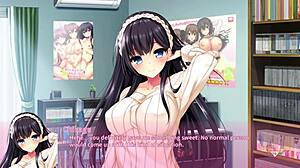 chikage's milf tits bounce as monster cock facials her in anime orgasm frenzy