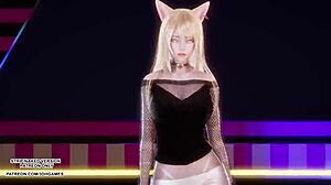 mmd sistar touch my body ahri's sexy kpop dance in league of legends costume has me throbbing uncensored 4k 60fps.