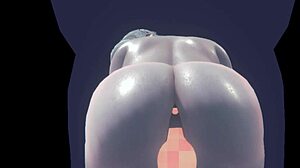 curvy babe with massive jiggling tits rides huge cock in steamy 3d animation sex scene