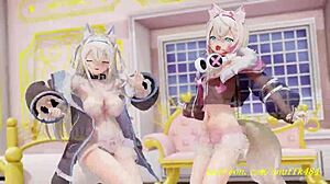 check out this fun novr mmd fuwamoco dance turning into wild 3d hololive hentai vibes