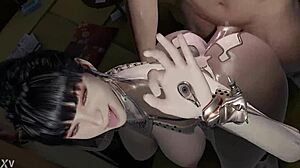 Beautiful Babe Takes Hard Doggystyle from Monster Cock Animations