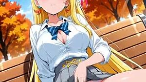 wanna see this hentai blonde masturbate wildly?