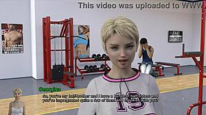 Stepsis blonde screams as bigbro's monster cock stretches her pussy right in front of boyfriend at gym cum explosion!