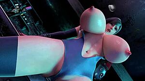 tifa's big tits lure barret's bbc deep into every tight hole for cum