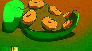 demon prostitute rams huge dildo up ass pussy in hardcore hentai orgy