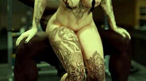 Tight bald pussy rides huge cock! anime big tits bounce missionary comp