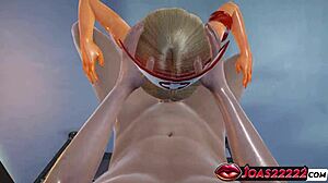 Hot hospital nurse in sexy dress gives tongue licking blowjob pov titty fuck teasing wall irrumatio mouth fuck ending in massive facial cumshot.