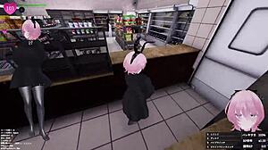 【3D】Secretflasher Manaka's Bunny Tits Tease You Wildly