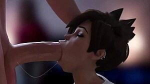 d.va shares redhead friend's monster cock then assfucks him hard in overwatch 3d uncensored