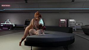 overwatch 3d futanari brigitte pounds d.va's ass in horny dickgirl animation