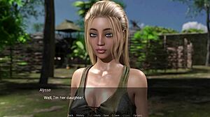 short redhead's huge tits bounce through lusty jungle tour!!