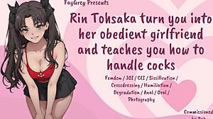 rin tohsaka makes you her sissy girlfriend joi with cock handling anal humiliation training