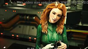 Redhead's extreme fingering and eating orgasm