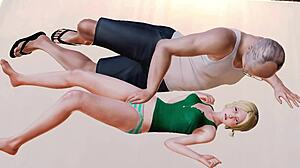 an old man meets a sweet young anime girl