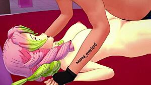 Mitsuri's Towel Tease Leads to Wild Handjob and Blowjob Play