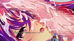 Futanari teen sucks massive cock and swallows cum in infiltration scene english subbed