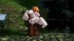 Adachi Rei Inflated by Monster BBC Blowjob Cumshot