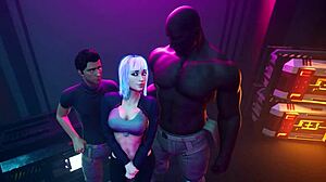 boyfriend watches girlfriend ride massive bbc in cybercuck thrill