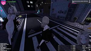 old man spies cute robot dildo squirt in fitting room