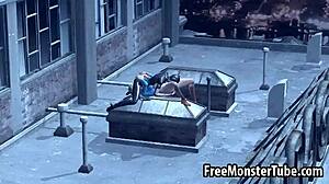 Dude, Superwoman's juicy pussy gets devoured outdoors by Catwoman's eager tongue