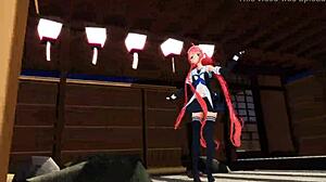 Kawakaze Strips and Dances Seductively in MMD Hentai
