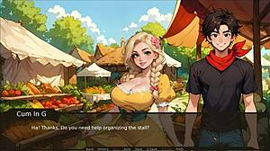 Farmer catches step sis slurping banana blowjob on ranch