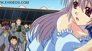 Hentai Girl Masturbates Pussy Publicly Watched By Crowds Outdoor