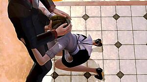 maid fucked rough by huge boss cock creampie punishment