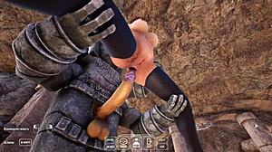 lara croft's cave raid turns into 3d hentai monster cock anal creampie explosion