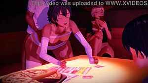 halloween party kicks off huge cock interracial futanari orgy with giant tits ass in 4k