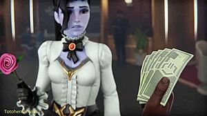 widowmaker takes interracial gangbang double penetration in all holes by huge black cocks