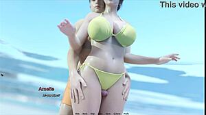 horny stepson grinds 12-inch monster cock on stepmom's huge ass cheeks while husband sleeps nearby in xenorav game