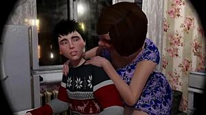 pregnant shemale milf anal creampie with crossdressing teen