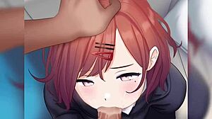 Idolmaster Madoka Delivers Cute POV Blowjob With Beautiful Asian Hentai Techniques