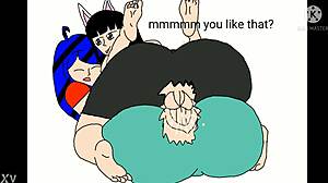 Maki Onitawa Shemale Pounds Iora Fuga in Hard Anime Fuck