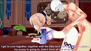 JEAN FUCKS WILD IN HER OFFICE! Genshin Impact FantasyKing3 Delivers Epic Tit Action!