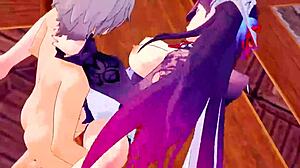 whoa hysilens' wet pussy overflows with cum in this star rail comp!