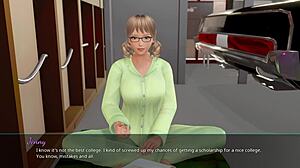 Horny Redhead's Big Tits Press Against You While Kissing in Park 3D Hentai Gameplay