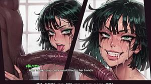 18 Yo Girlfriend Sucks Huge Black Monster Cock in Interracial Hentai Blowjob