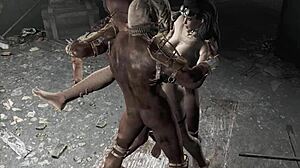 yo check out this filthy raider foursome with double anal and big tits