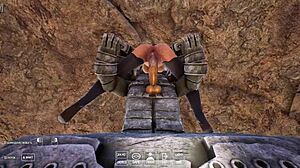 Lara's tight ass stretched to cave size by giant robot cock. 3D hentai game animation anal pounding